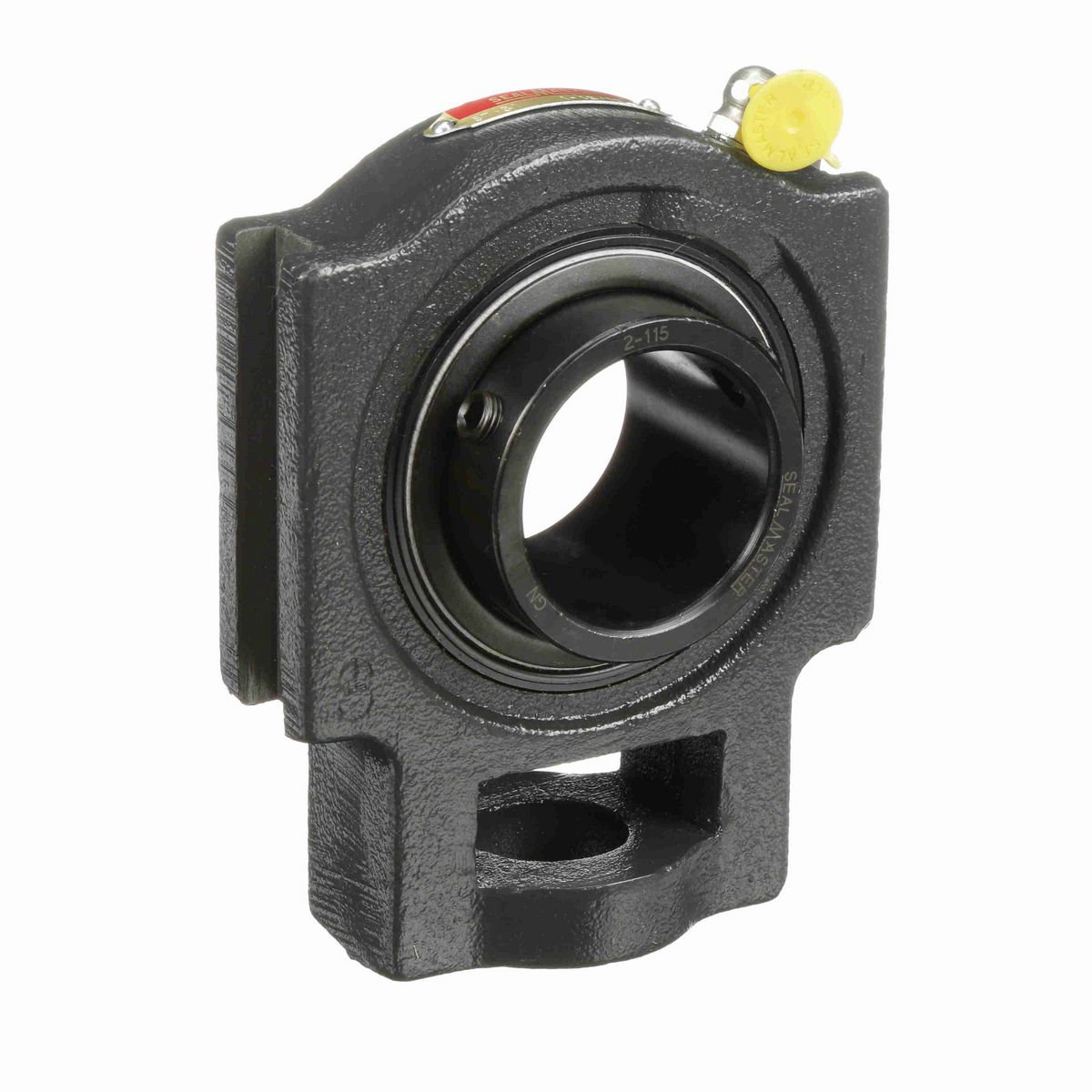 Sealmaster Mounted Cast Iron Wide Slot Take Up Ball Bearing - 52100 Bearing Steel, Black Oxided - Setscrew Lock - ST-31