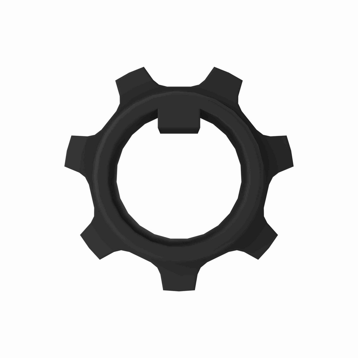 Rexnord 1500 Series Solid One Piece Molded Nylon Sprocket with 7 Teeth and 20mm Round Shaft-Ready Bore with Keyway - 614-301-3