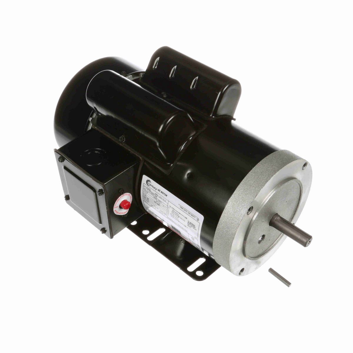 Century Auger Drive Motor, 3.0 HP, 1 Ph, 60 Hz, 230 V, 3600 RPM, Y56HC Frame, TEFC - B382