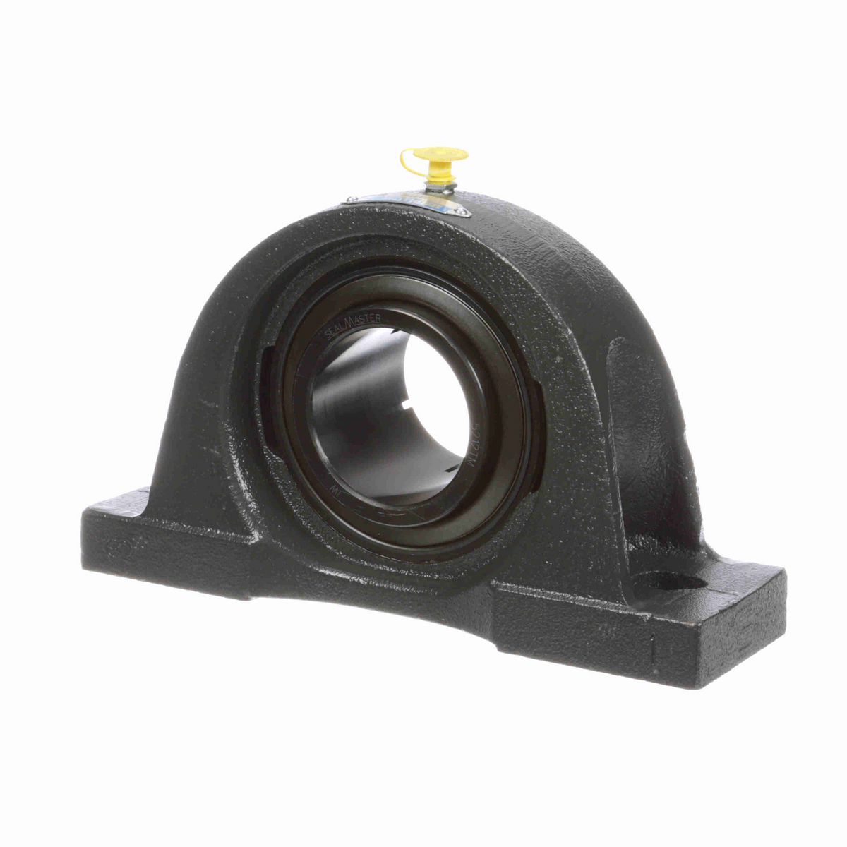 Sealmaster Mounted Cast Iron Two Bolt Pillow Block Ball Bearing - 52100 Bearing Steel, Black Oxided - Concentric Lock - NP-212TM