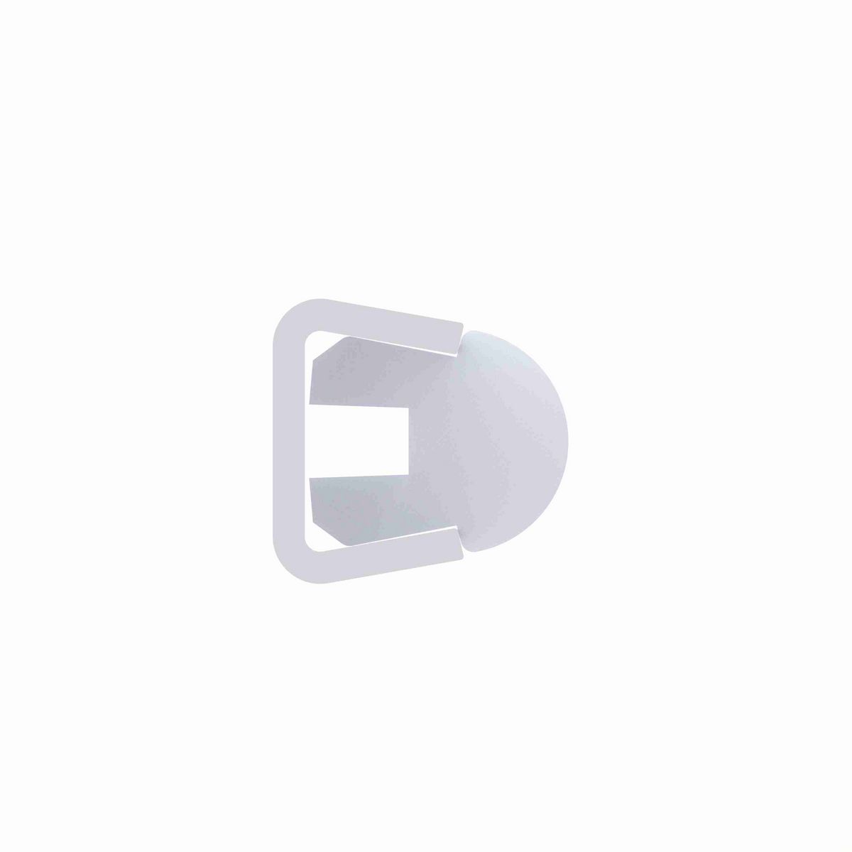 System Plast Round Rail Guide: 0.67"W X 0.67"H X 96"L White UHMW-PE - VG-SSR-8