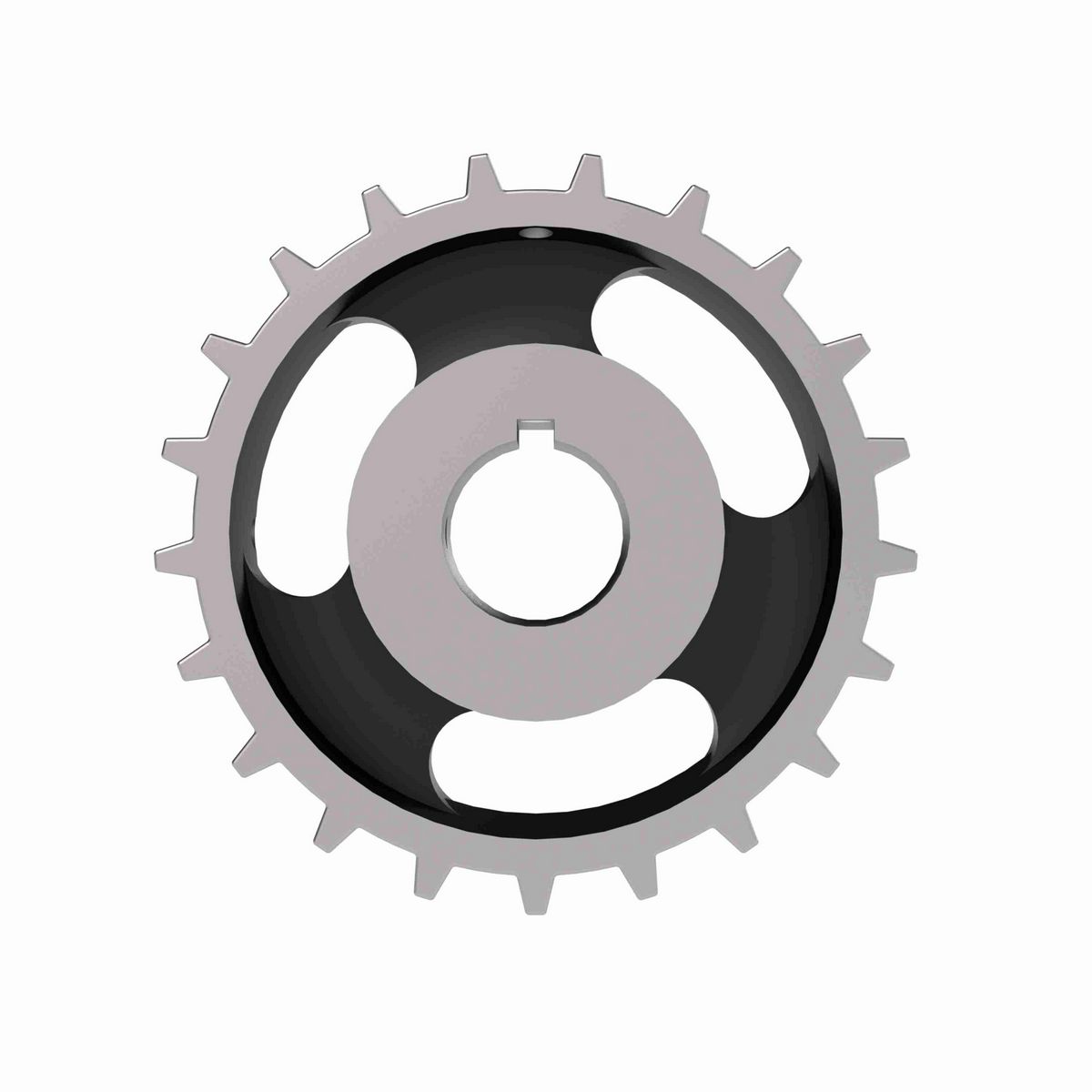 Rexnord 881 Series Solid One Piece Cast Iron Sprocket with 21 Teeth and a 1-3/16in Round Shaft-Ready Bore with Keyway & Setscrew - 401-286-24