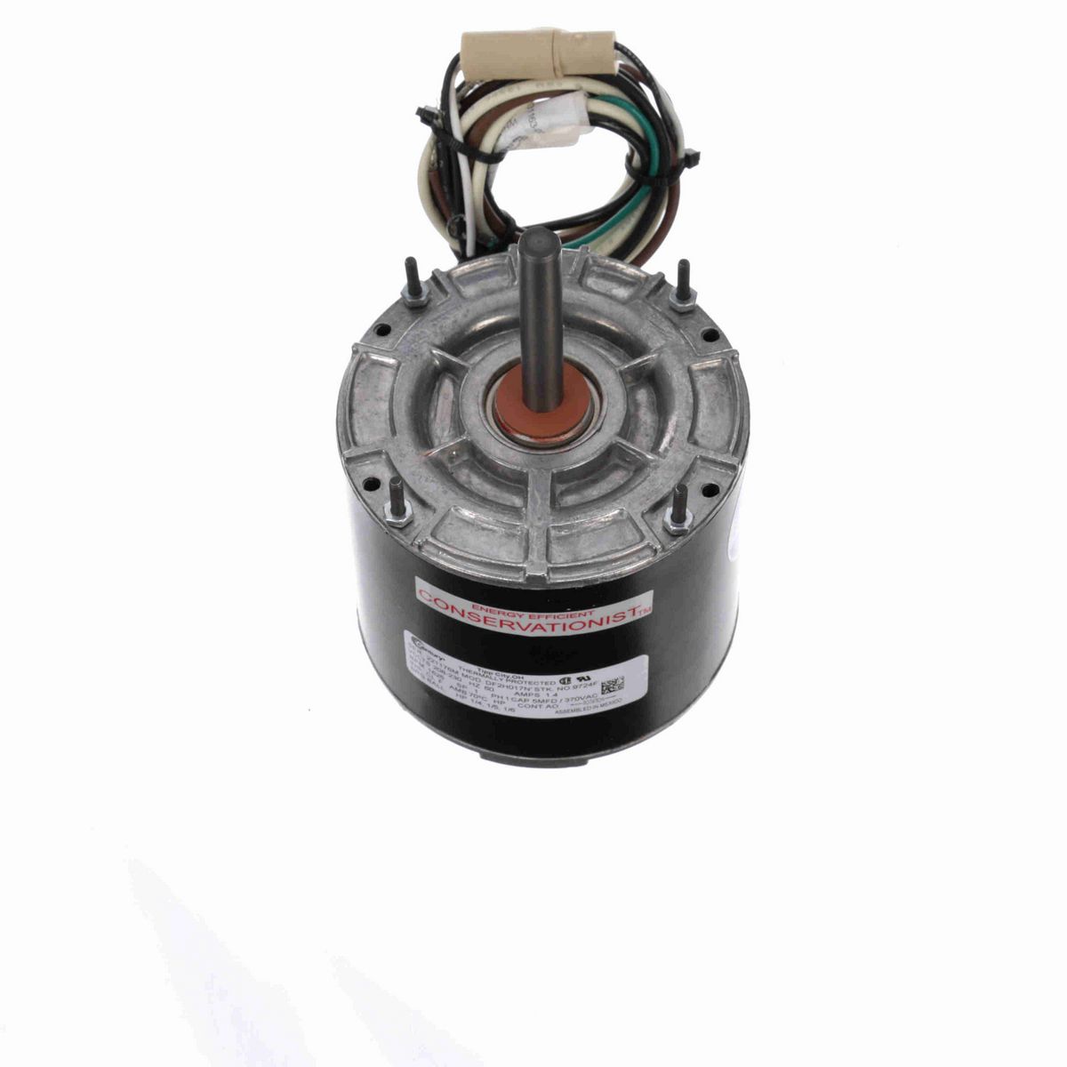 Century MULTIFIT® Condenser Fan Motor, 1/4, 1/5, 1/6 HP, 1 Ph, 60 Hz, 208-230 V, 1625 RPM, 1 Speed, 42 Frame, ENCLOSED - 9724F