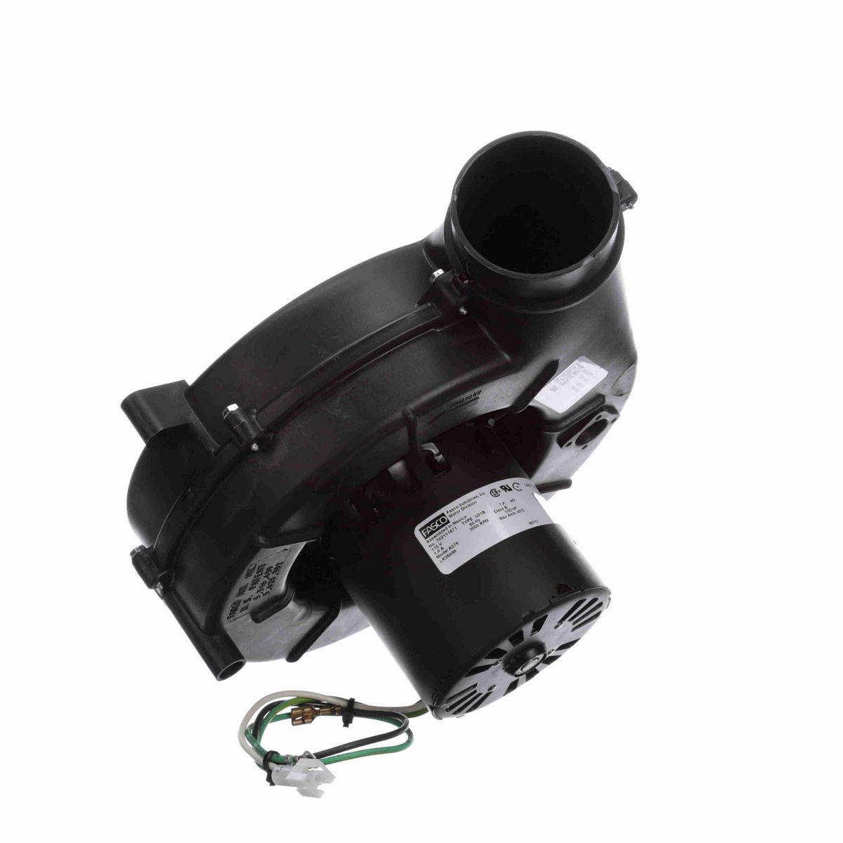 FASCO Round Outlet Shaded Pole OEM Replacement Draft Inducer Blower, 115 Volts, Flange: No - A276