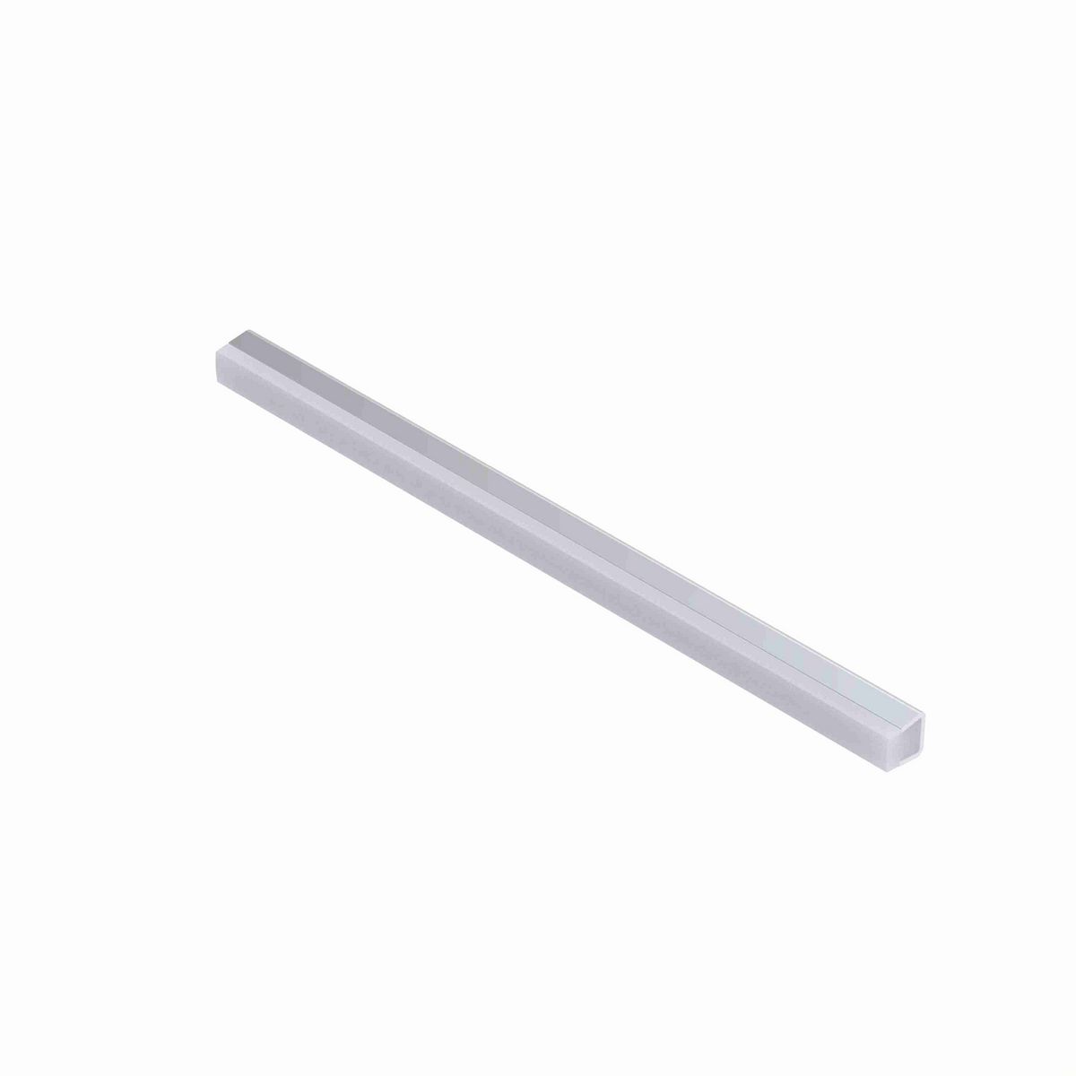 System Plast Modified Flat Guide Rail: 0.67"W X 0.67"H X 240"L White UHMW-PE - VG-SSMS-20