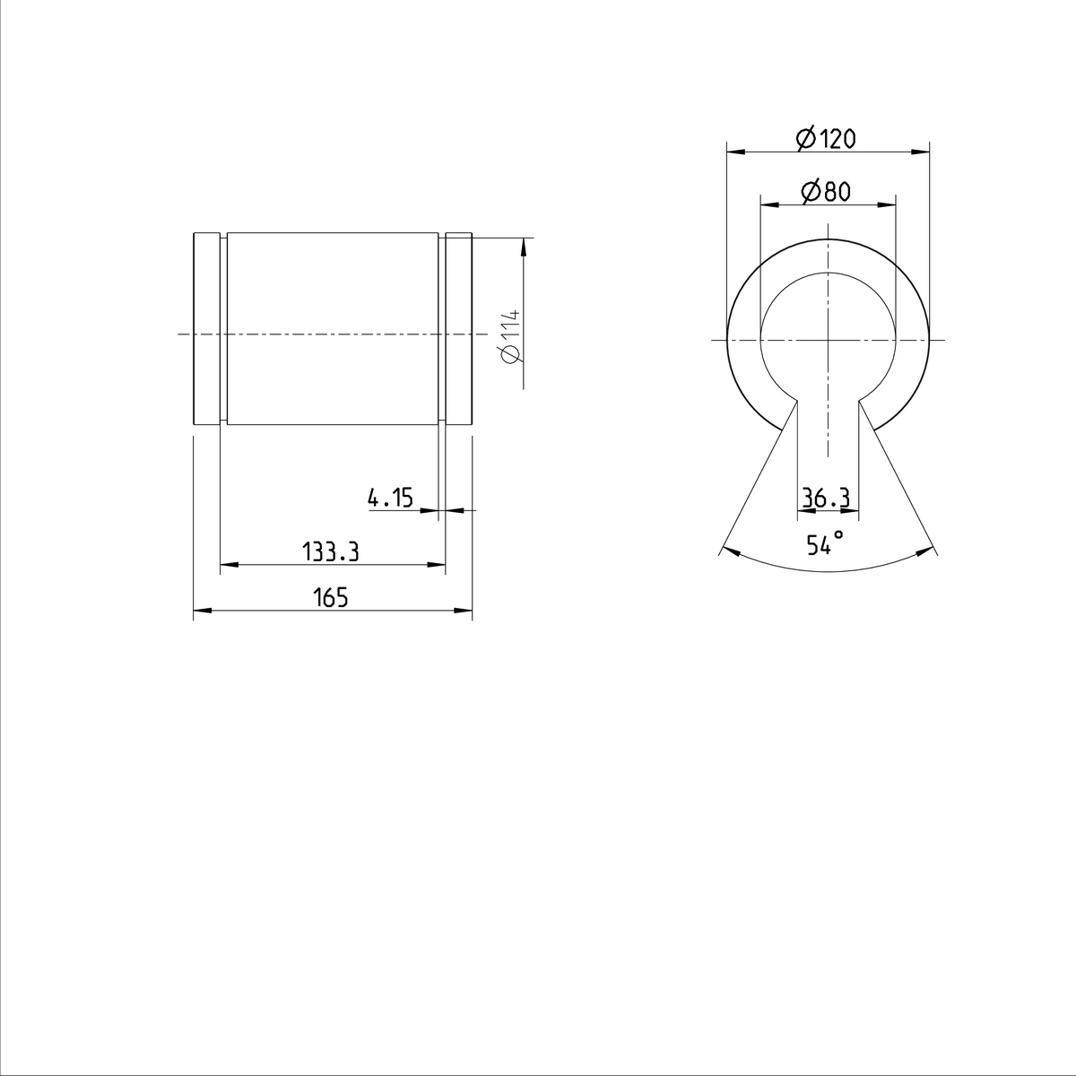 Стандартная линейная втулка Bosch Rexroth KBM-O-80-VD [R063208005]