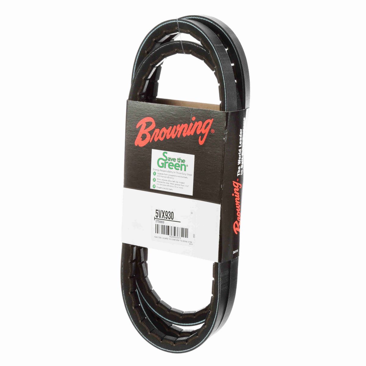 Browning EPDM Notched Belt 98% Efficient - 5VX930