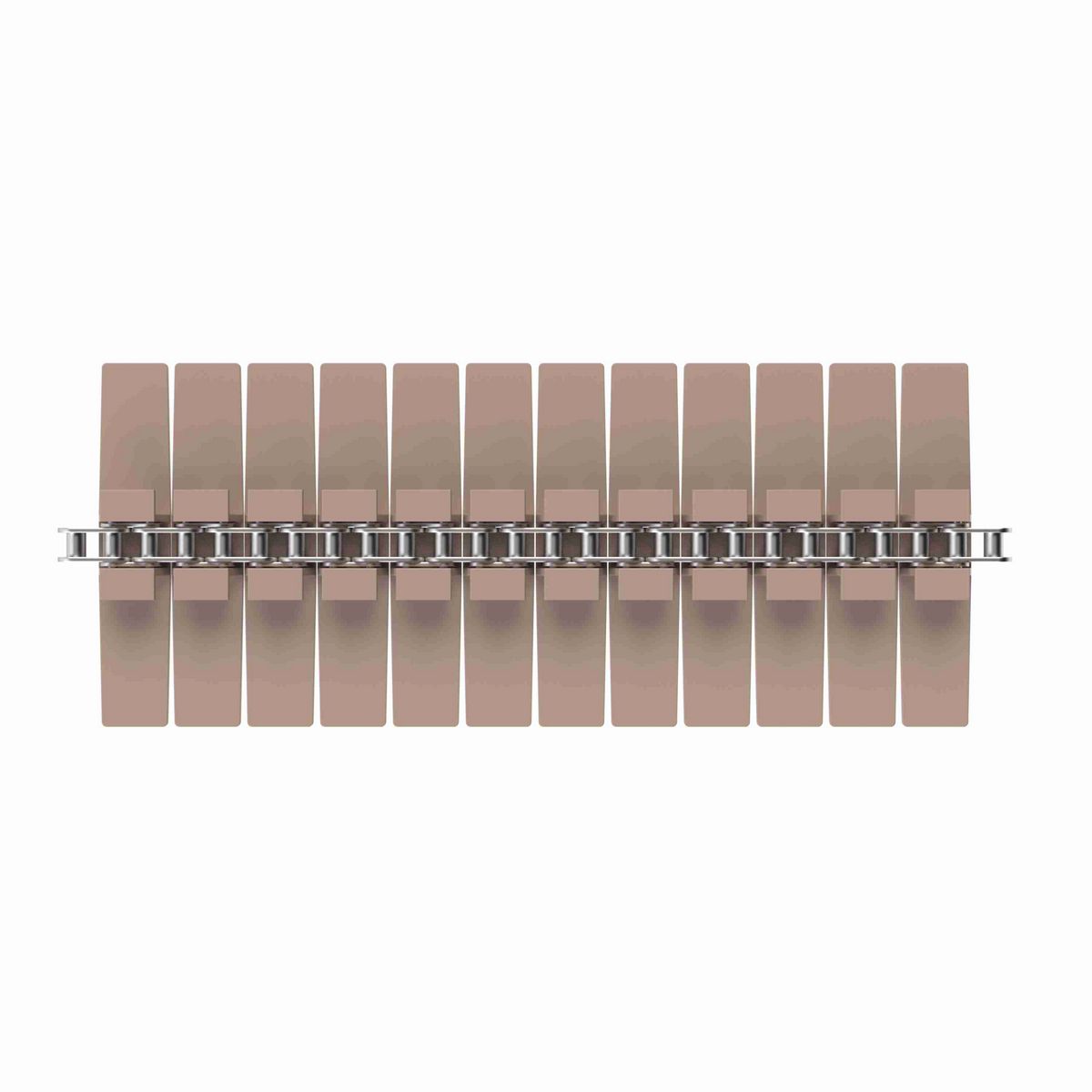 Rexnord 1873TAB Side-flexing Solid Top, Material: Tan Low Friction, Width: 7.5in, Pitch: 1.5in - LF1873K7-1/2