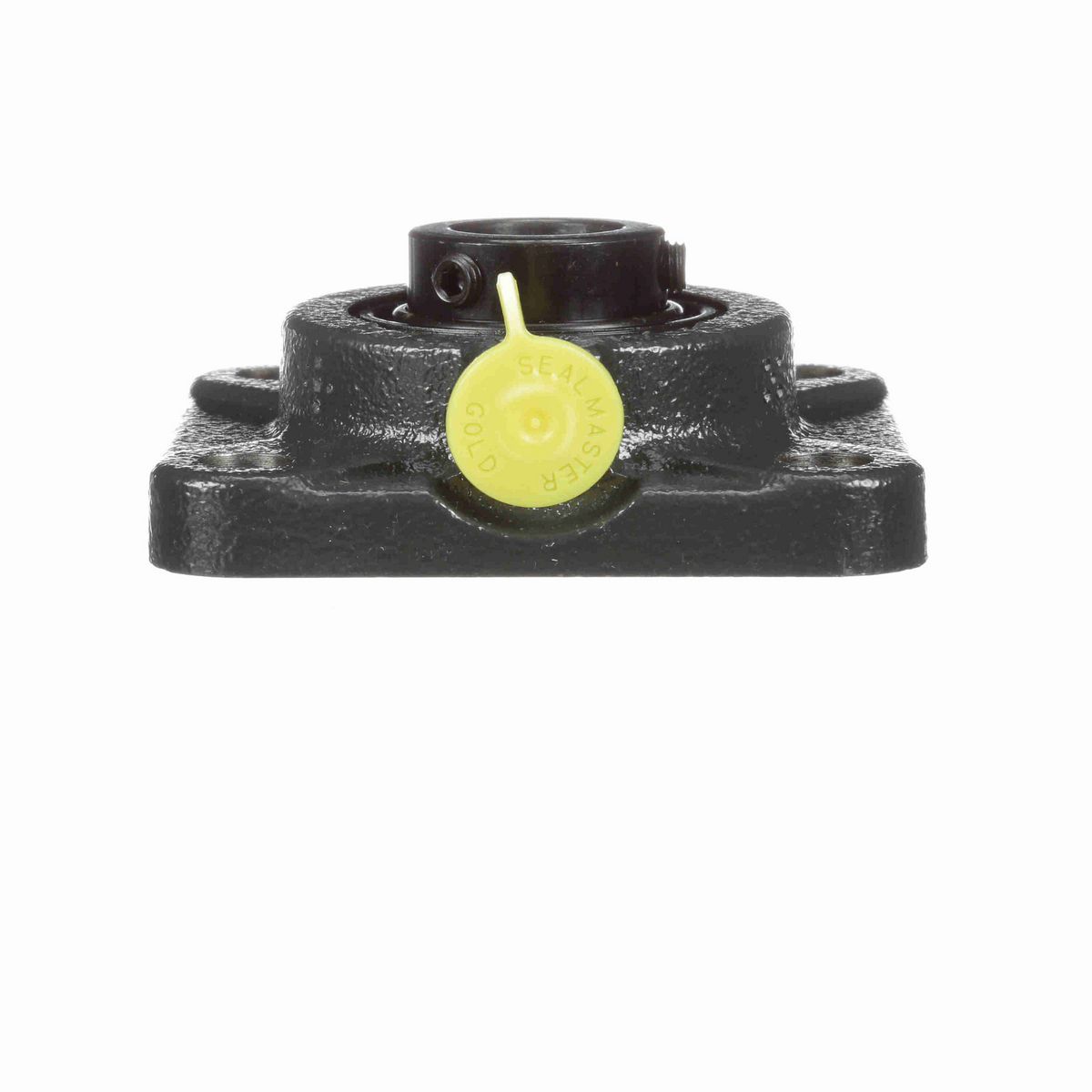 Sealmaster Mounted Cast Iron Four Bolt Flange Ball Bearing - 52100 Bearing Steel, Black Oxided - Setscrew Lock - SF-12C