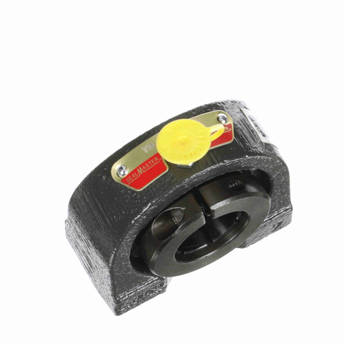 Sealmaster Mounted Cast Iron Tapped Base Pillow Block Ball Bearing - 52100 Bearing Steel, Black Oxided - Concentric Lock - TB-16T