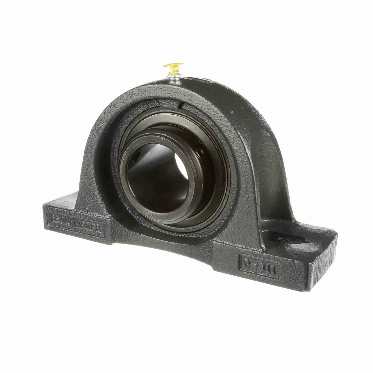 Sealmaster Mounted Cast Iron Two Bolt Pillow Block Ball Bearing - 52100 Bearing Steel, Black Oxided - Double Setscrew Lock - MPD-39