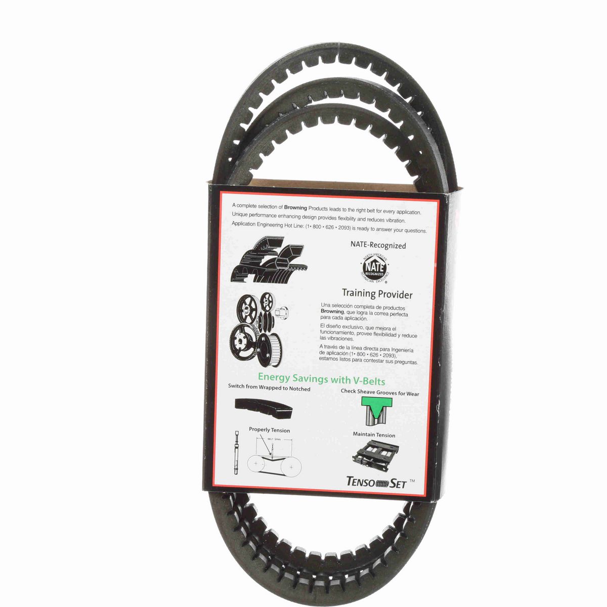 Browning EPDM Notched Belt 98% Efficient - AX73