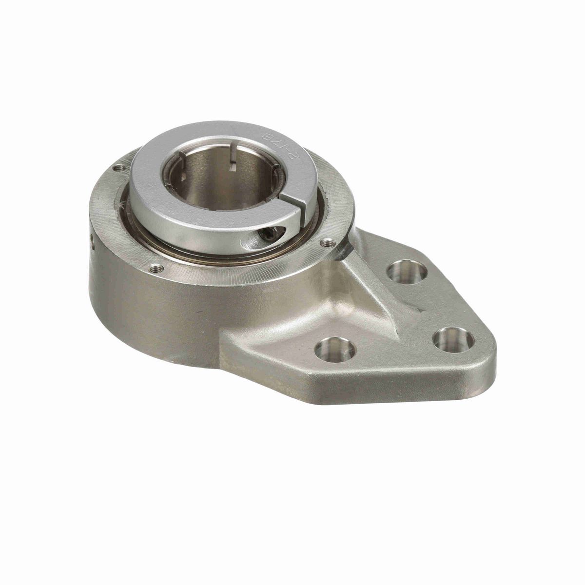 Sealmaster Mounted Stainless Steel Three Bolt Flange Bracket Ball Bearing - 52100 Bearing Steel, Phosphorus Nickel Coated - Concentric Lock - Corrosion Resistant - Reduced Maintenance - Lubed for Life - CRBFBS-PN23T RMW