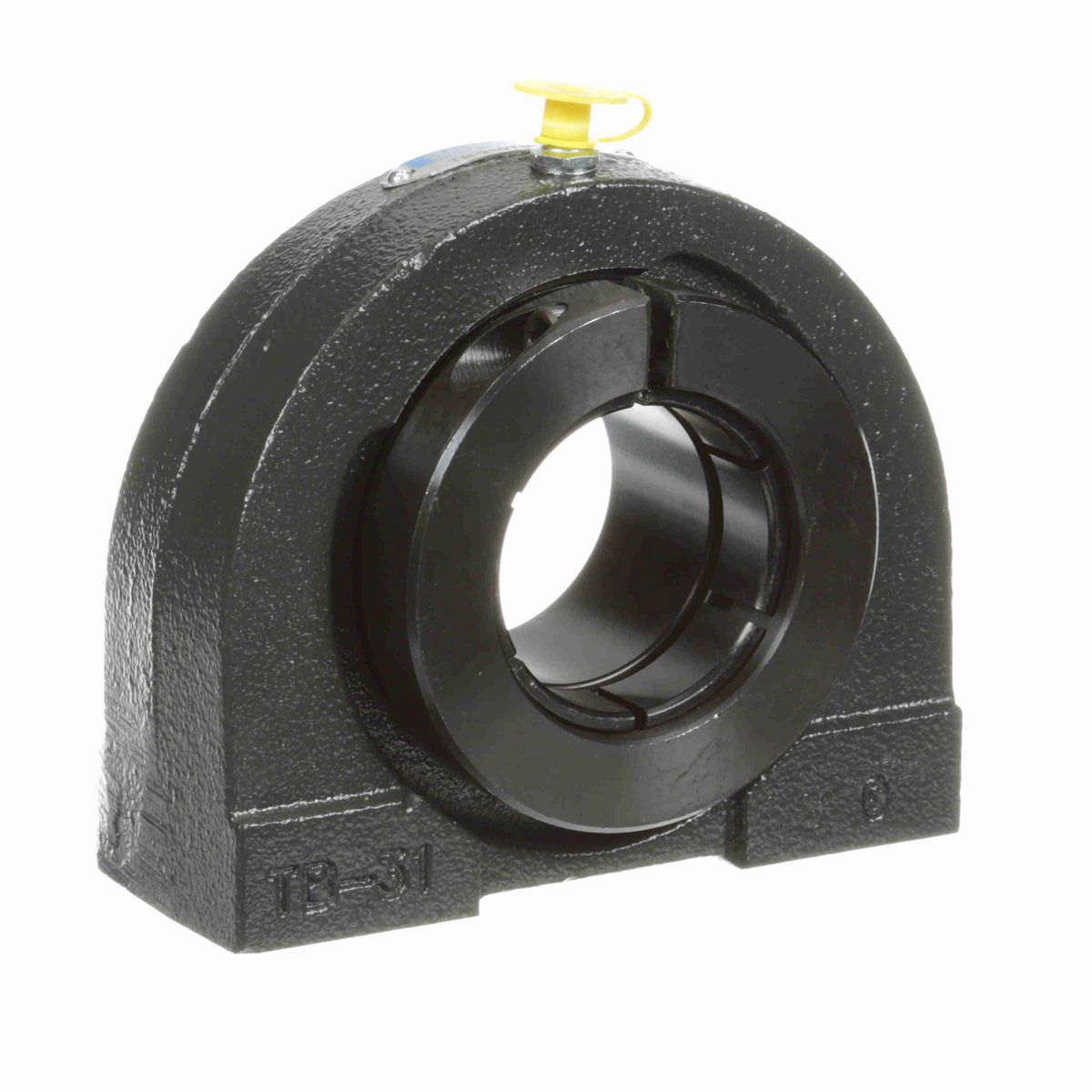Sealmaster Mounted Cast Iron Tapped Base Pillow Block Ball Bearing - 52100 Bearing Steel, Black Oxided - Concentric Lock - TB-210TMC