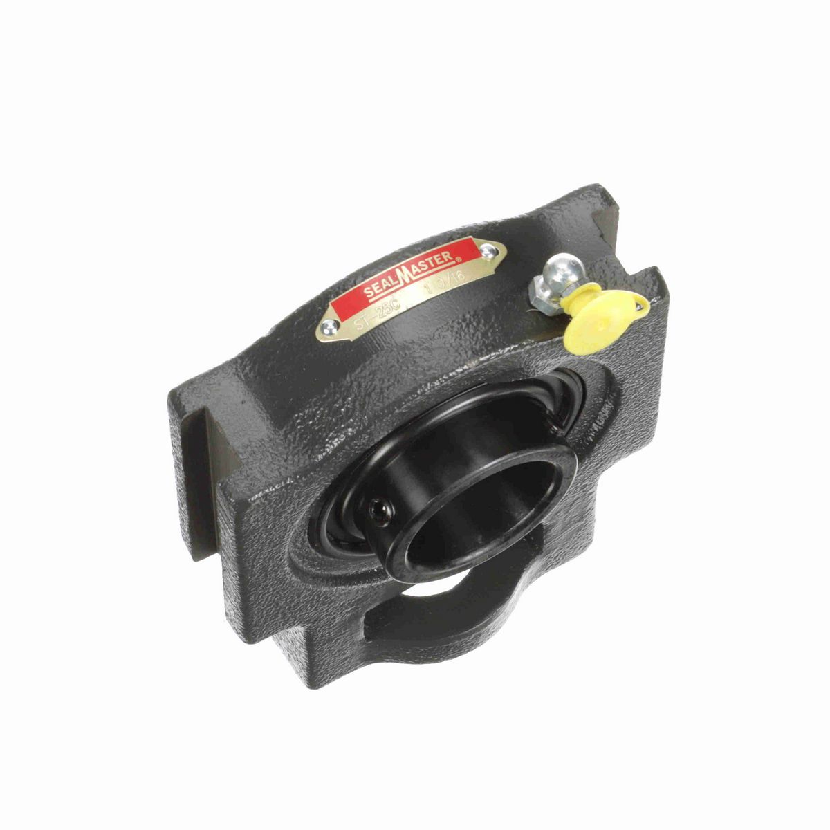 Sealmaster Mounted Cast Iron Wide Slot Take Up Ball Bearing - 52100 Bearing Steel, Black Oxided - Setscrew Lock - ST-25C