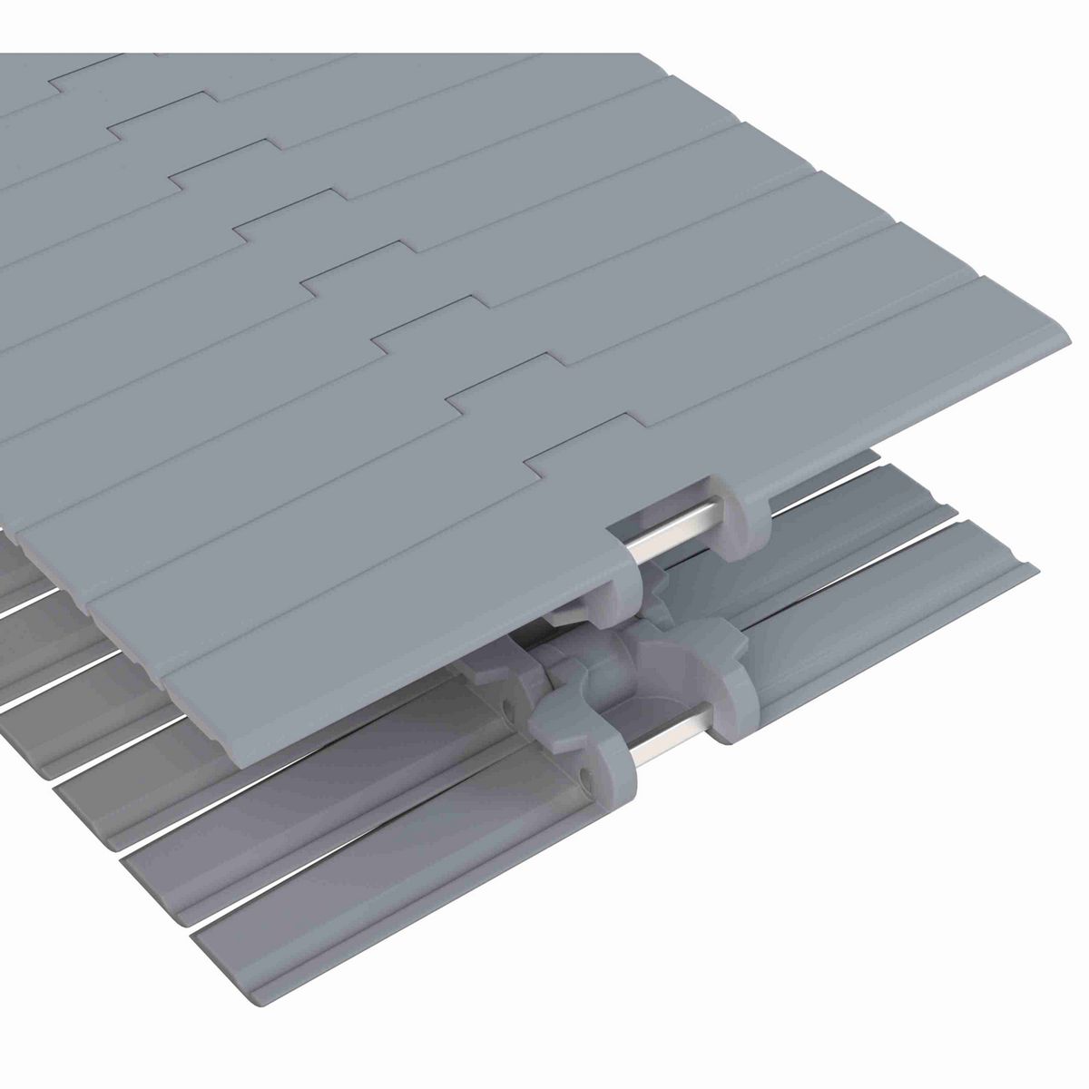 Rexnord 882TAB Side-flexing Solid Top, Material: Silver Platinum Series™ X, Width: 12in, Pitch: 1.5in - 10292837