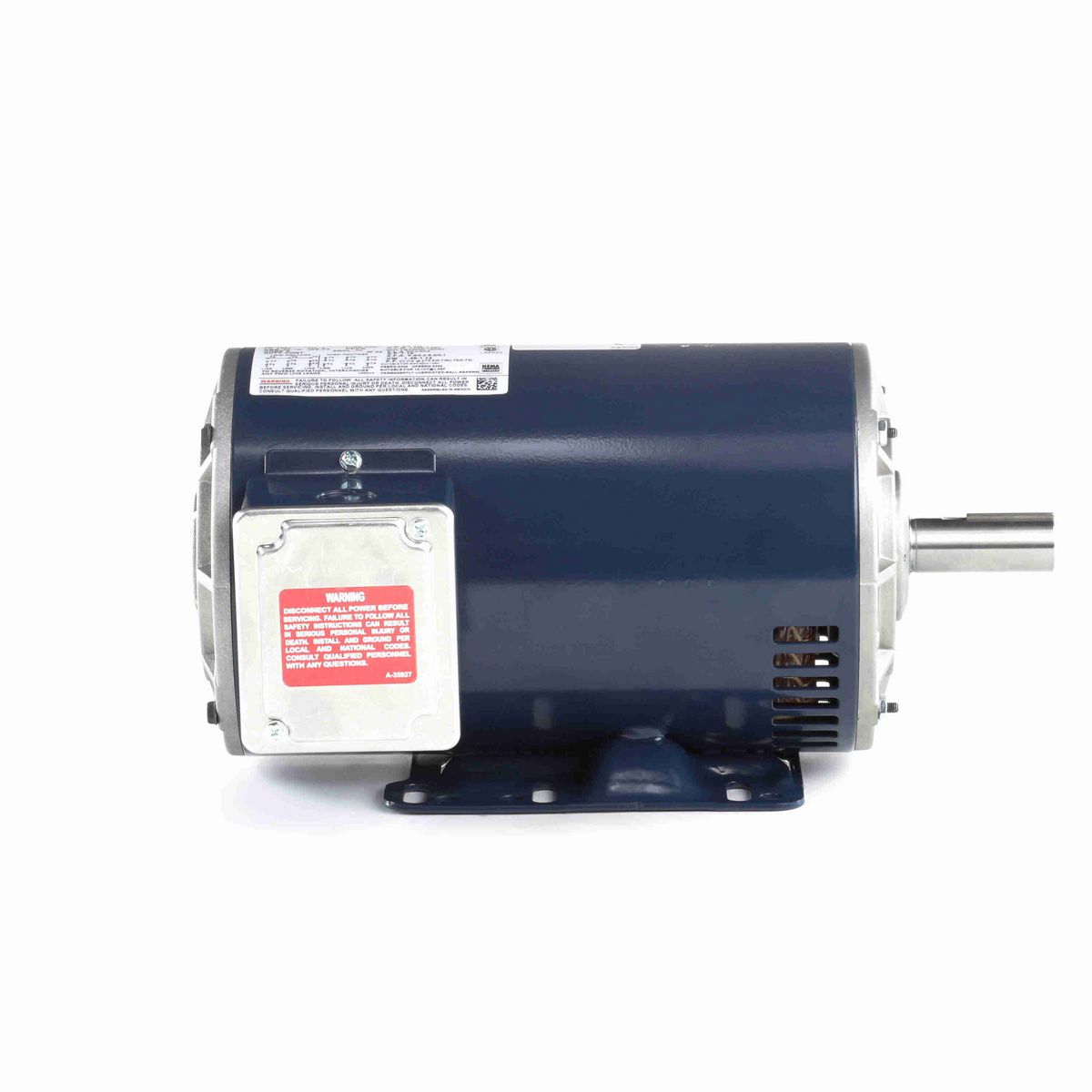 LEESON General Purpose Motor, 2 & 1.50 HP, 3 Ph, 60 & 50 Hz, 230/460 & 190/380 V, 1800 & 1500 RPM, 145T Frame, DP - E929A