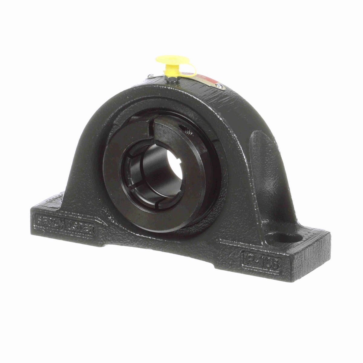 Sealmaster Mounted Cast Iron Two Bolt Pillow Block Ball Bearing - 52100 Bearing Steel, Black Oxided - Concentric Lock - NP-20TC