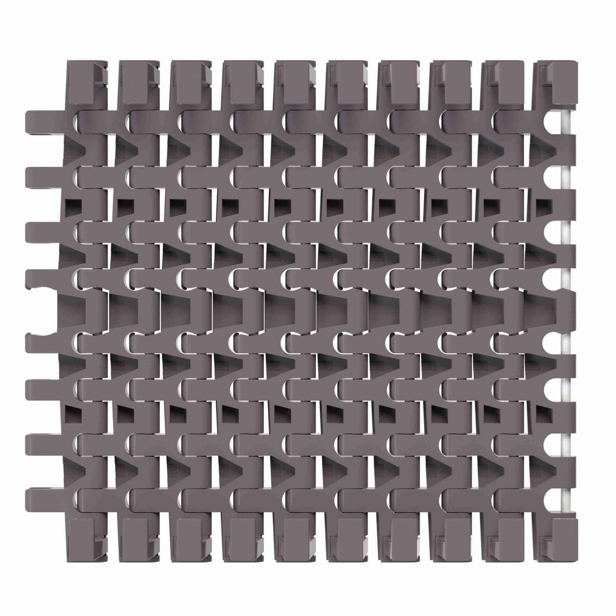 Rexnord 7956TAB Side-flexing Flush Grid, Material: Brown High Performance, Width: 12in, Pitch: 1.25in - 81450611