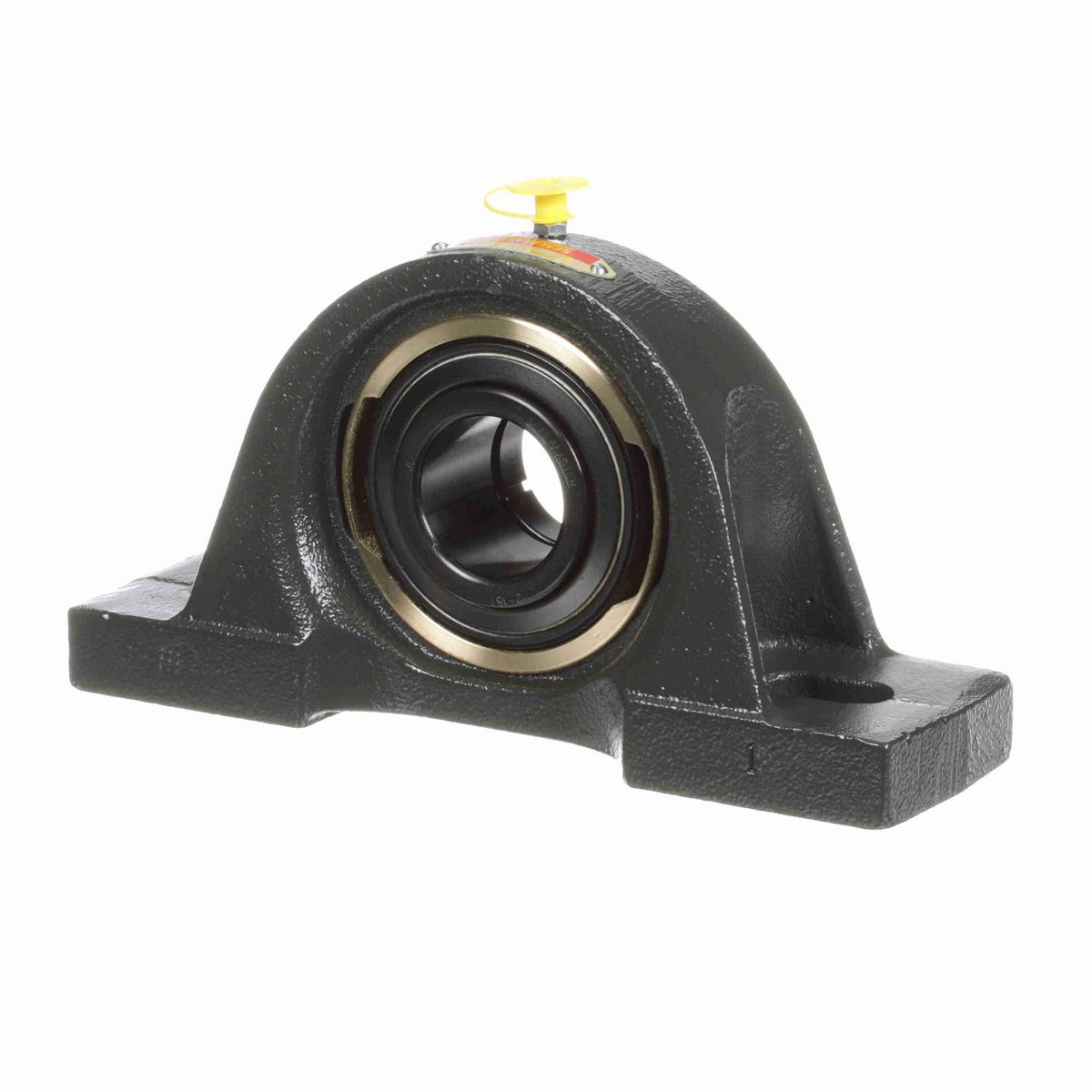 Sealmaster Mounted Cast Iron Two Bolt Pillow Block Ball Bearing - 52100 Bearing Steel, Black Oxided - Concentric Lock - EMP-24T