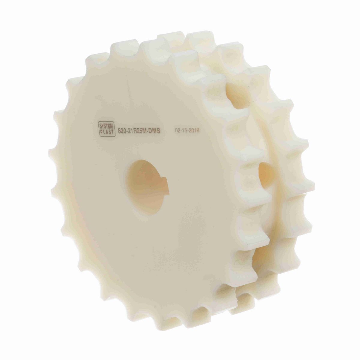 System Plast 820 Series Split Machined Sprocket with 21 Teeth and a 25mm Round Shaft-Ready Bore - 820-21R25M-DMS