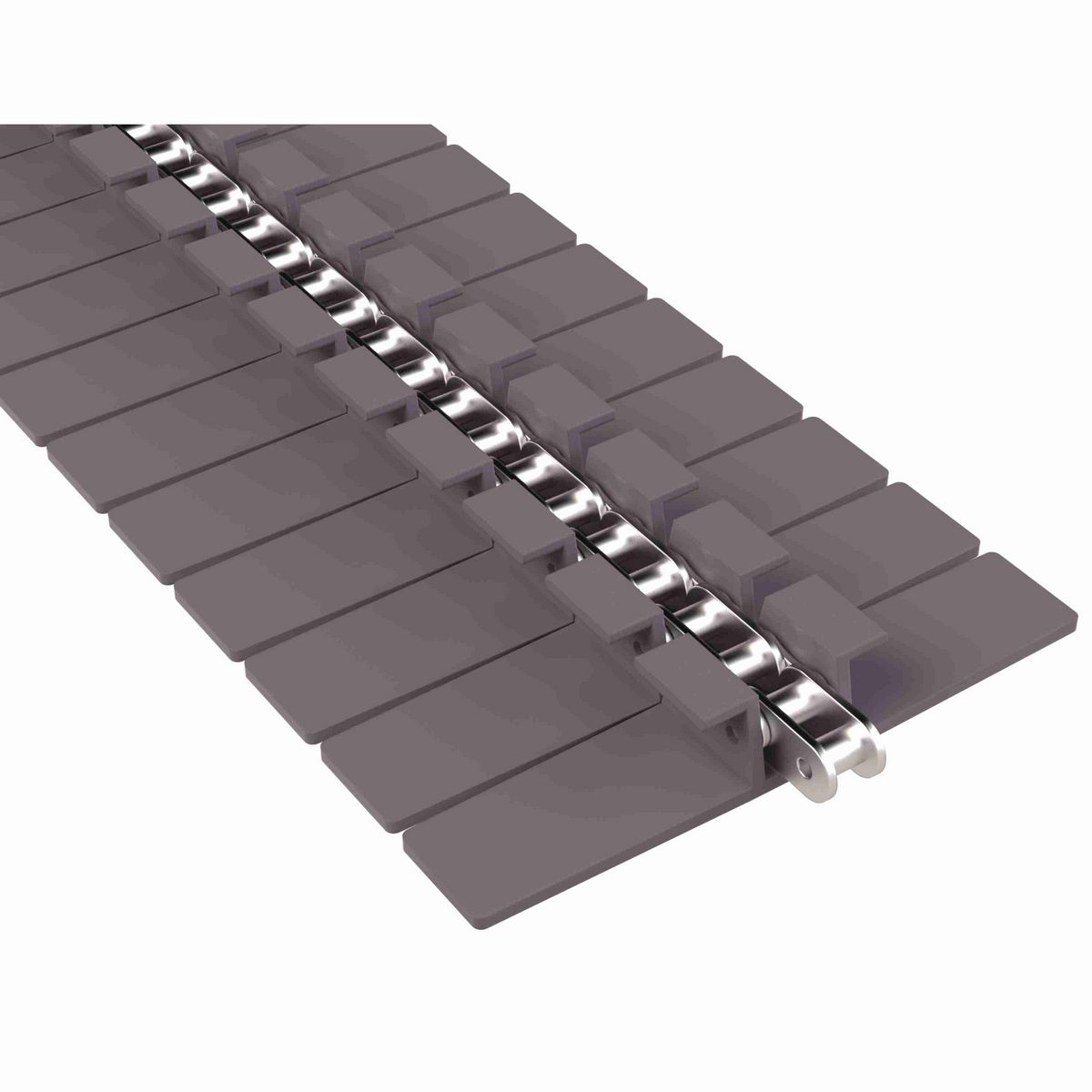 Rexnord 1873TAB Side-flexing Solid Top, Material: Brown High Performance, Width: 7.5in, Pitch: 1.5in - 81414074