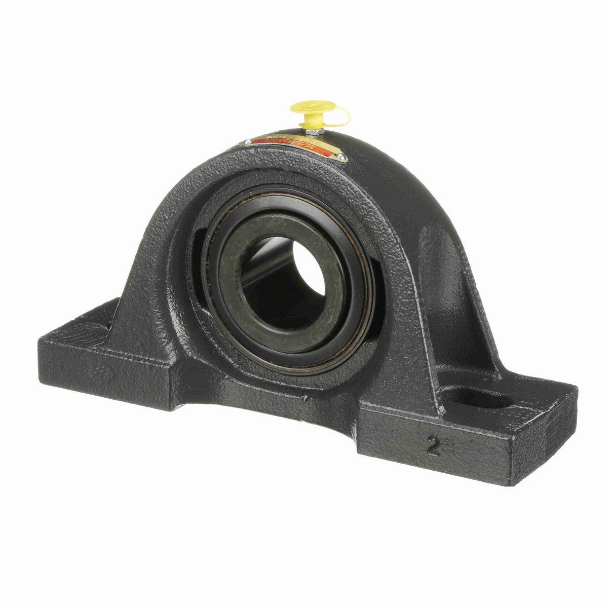 Sealmaster Mounted Cast Iron Two Bolt Pillow Block Ball Bearing - 52100 Bearing Steel, Black Oxided - Setscrew Lock - MP-24