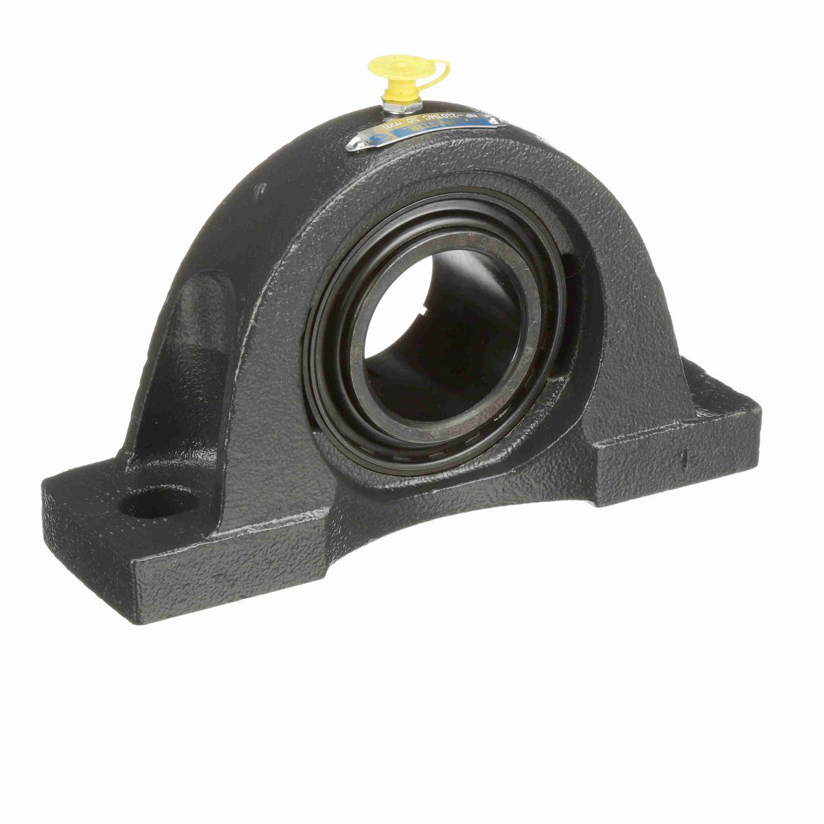 Sealmaster Mounted Cast Iron Two Bolt Pillow Block Ball Bearing - 52100 Bearing Steel, Black Oxided - Concentric Lock - NP-210TMC
