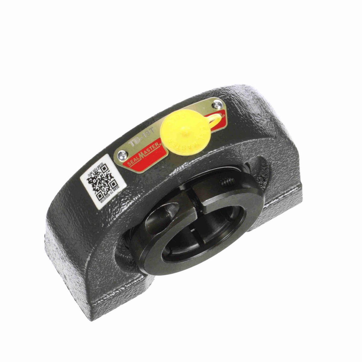 Sealmaster Mounted Cast Iron Tapped Base Pillow Block Ball Bearing - 52100 Bearing Steel, Black Oxided - Concentric Lock - TB-19T