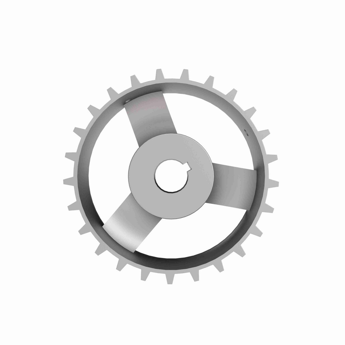 Rexnord 821 Series Solid One Piece Cast Iron Sprocket with 25 Teeth and a 1in Round Shaft-Ready Bore with Keyway & Setscrew - 401-309-5