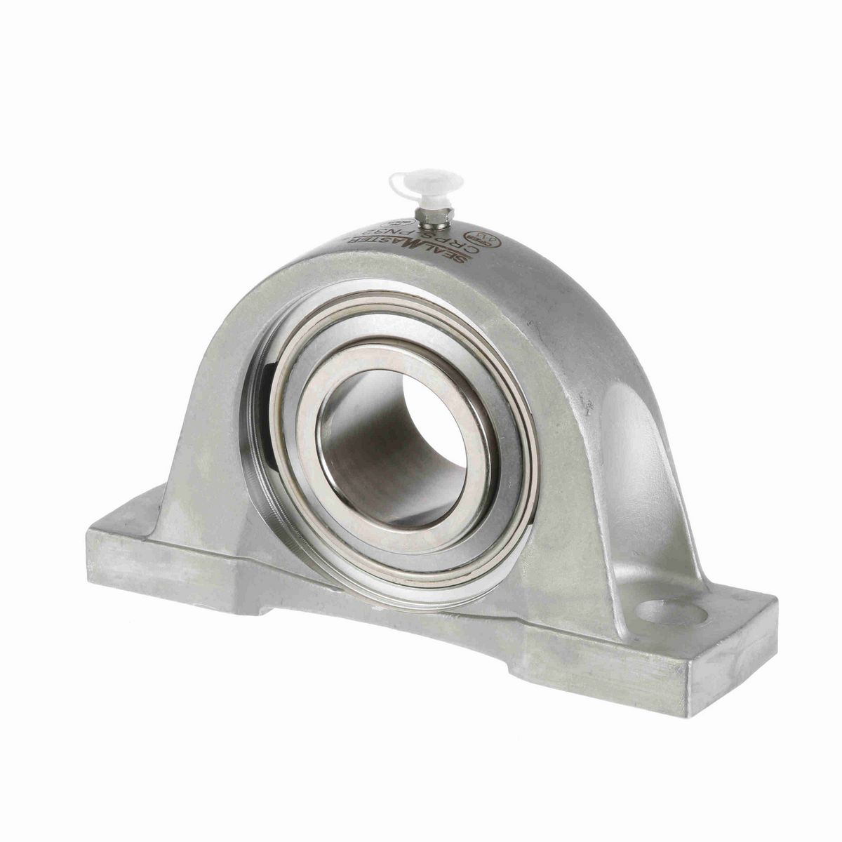 Sealmaster Mounted Stainless Steel Two Bolt Pillow Block Ball Bearing - 52100 Bearing Steel, Phosphorus Nickel Coated - Setscrew Lock - Corrosion Resistant - CRPS-PN32