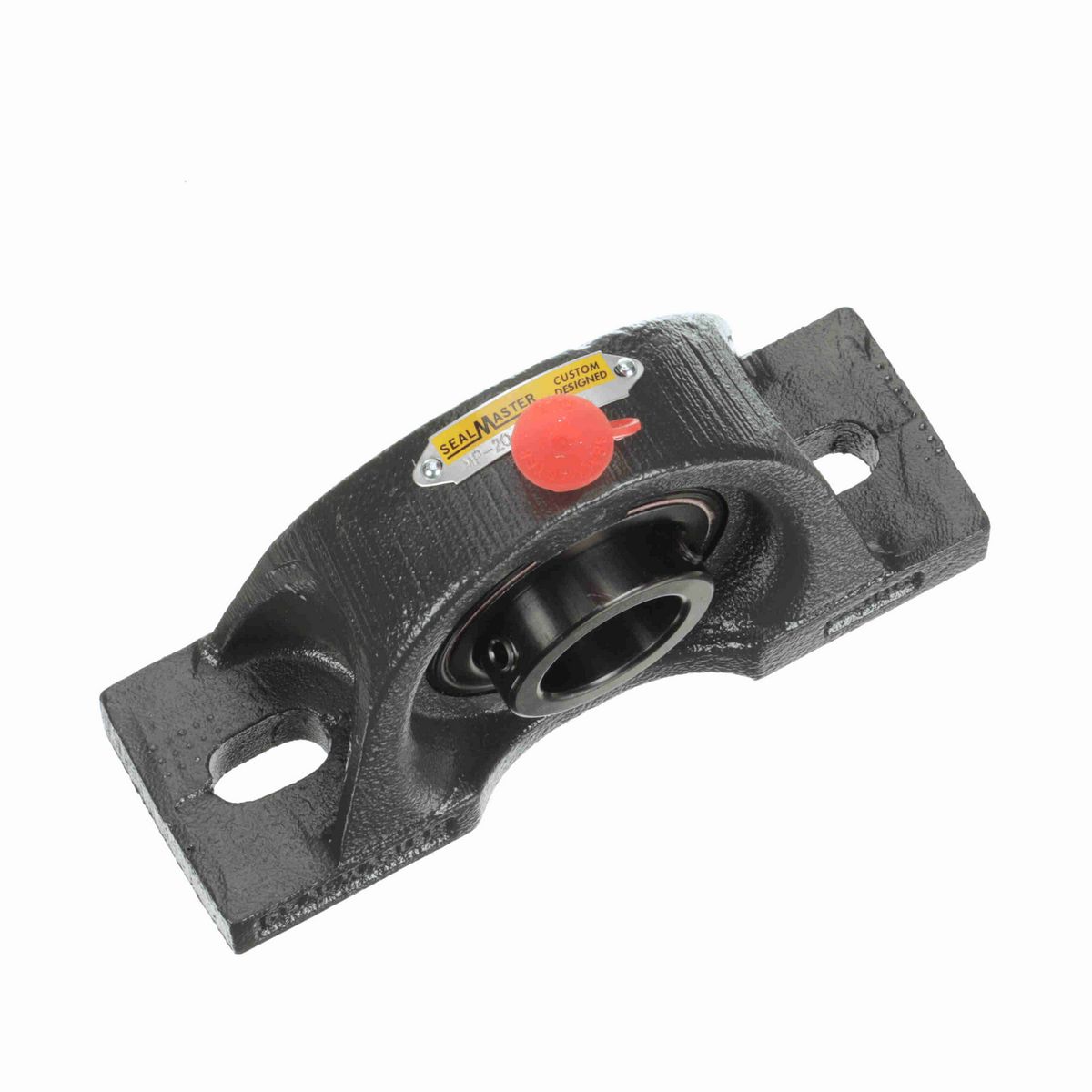 Sealmaster Mounted Cast Iron Two Bolt Pillow Block Ball Bearing - 52100 Bearing Steel, Black Oxided - Setscrew Lock - High Temperature - MP-20 HT