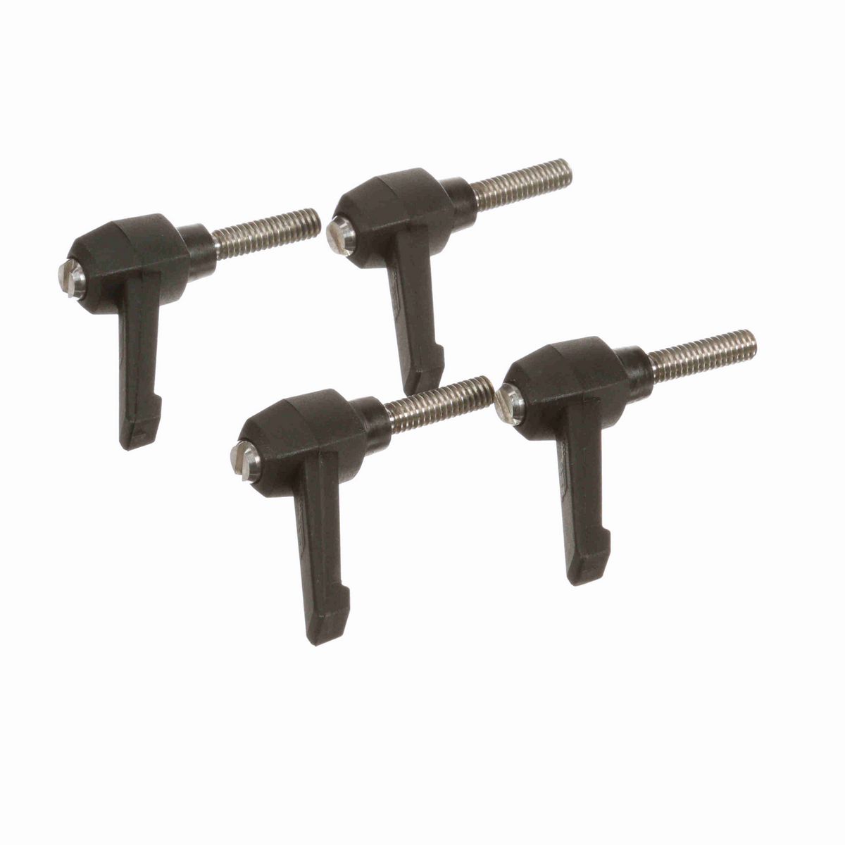 System Plast Ratchet Handle (Male); Thread: 1/4-20, Handle Length: 1.63-in Stud Length: 0.98-in, Color: Black - RH-10-BK-MS1420-25