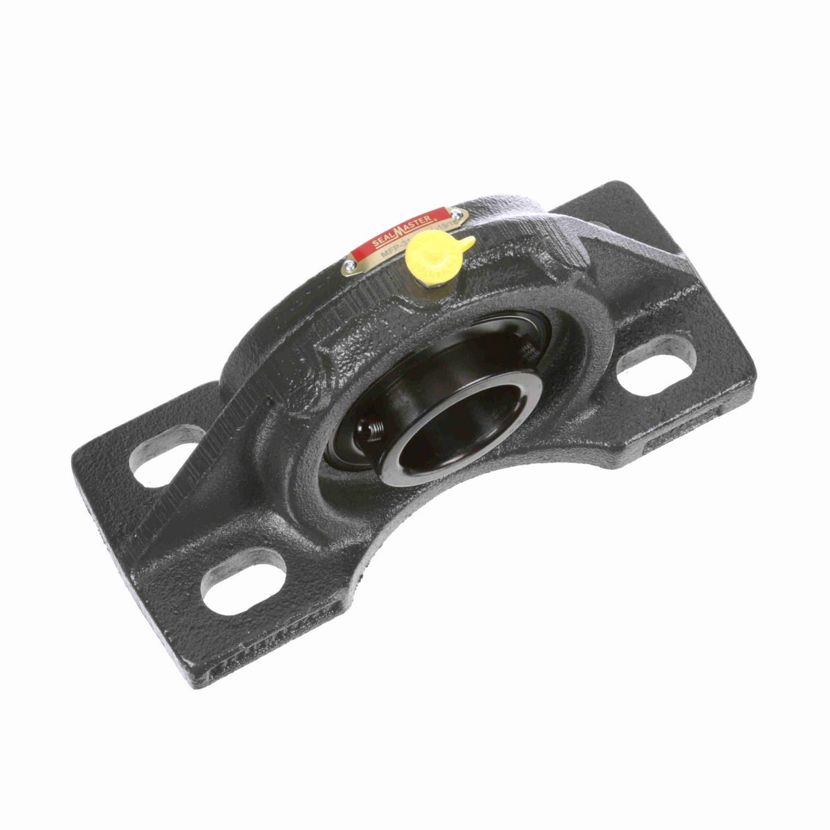 Sealmaster Mounted Cast Iron Four Bolt Pillow Block Ball Bearing - 52100 Bearing Steel, Black Oxided - Setscrew Lock - MFP-31