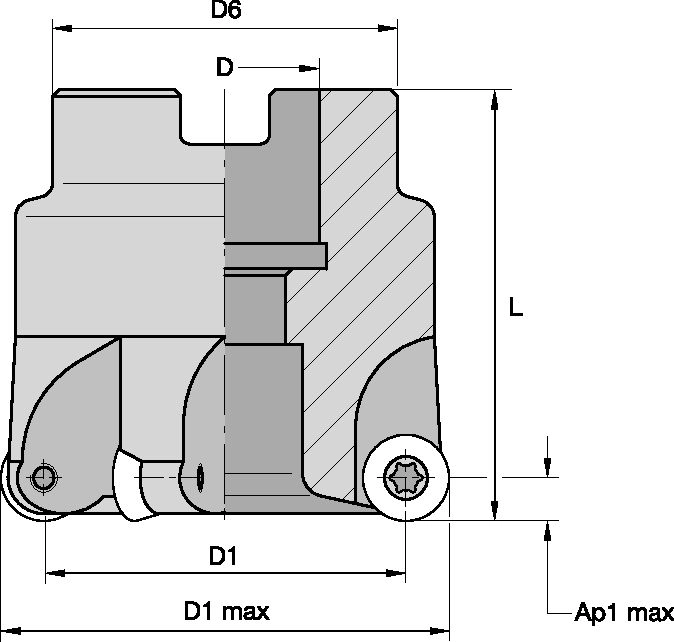 Shell Mills - RD.X10... Kennametal KDM - Shell Mills - RD.X10... - Metric [1888180]