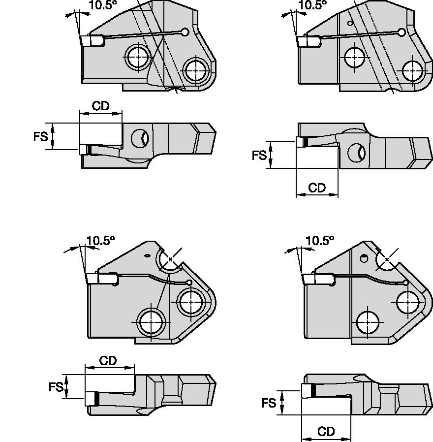 Grooving, and Cut-Off - External Sweep B Kennametal Beyond Evolution - Modular Blade - Face Grooving - External - Through Coolant [6079477]