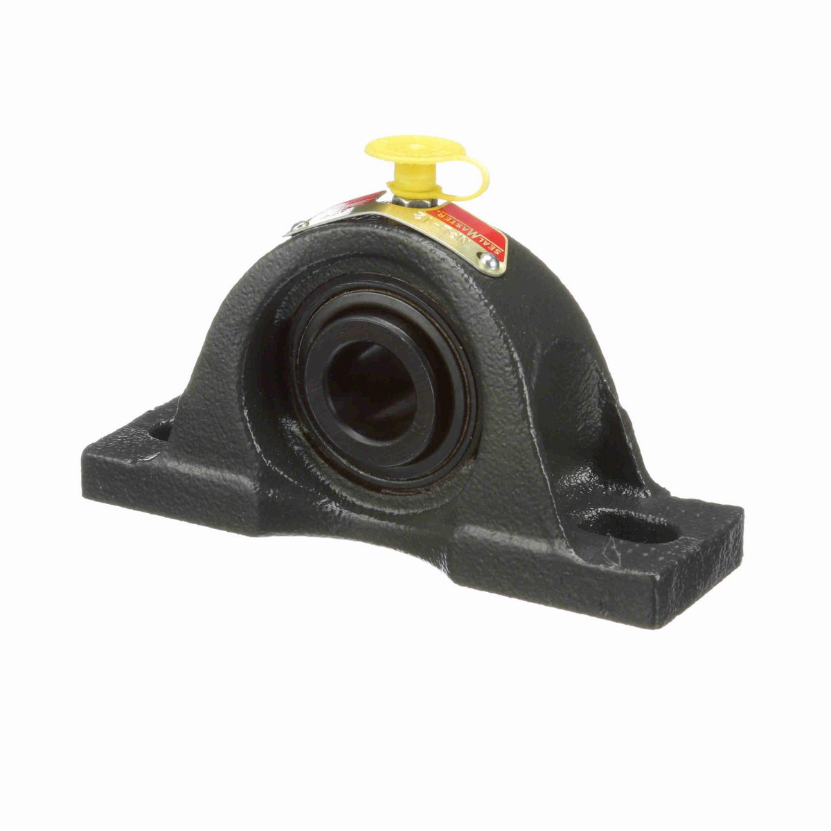 Sealmaster Mounted Cast Iron Two Bolt Low Base Pillow Block Ball Bearing - 52100 Bearing Steel, Black Oxided - Setscrew Lock - NPL-12