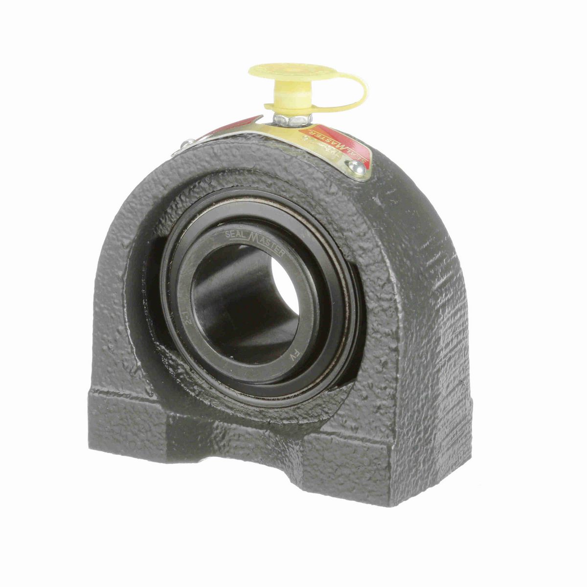 Sealmaster Mounted Cast Iron Tapped Base Pillow Block Ball Bearing - 52100 Bearing Steel, Black Oxided - Setscrew Lock - TB-16