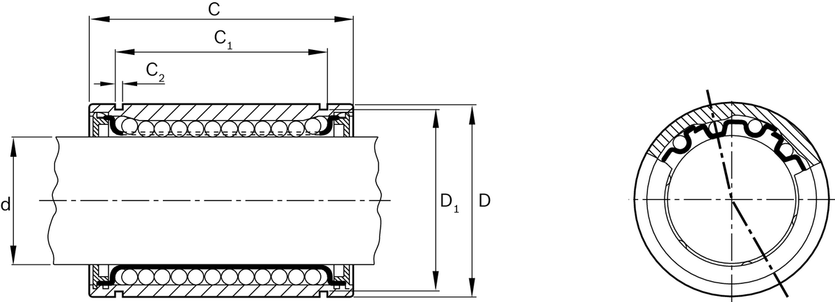 Стандартная линейная втулка Bosch Rexroth KBM-12-DD-NR & [R060201230]