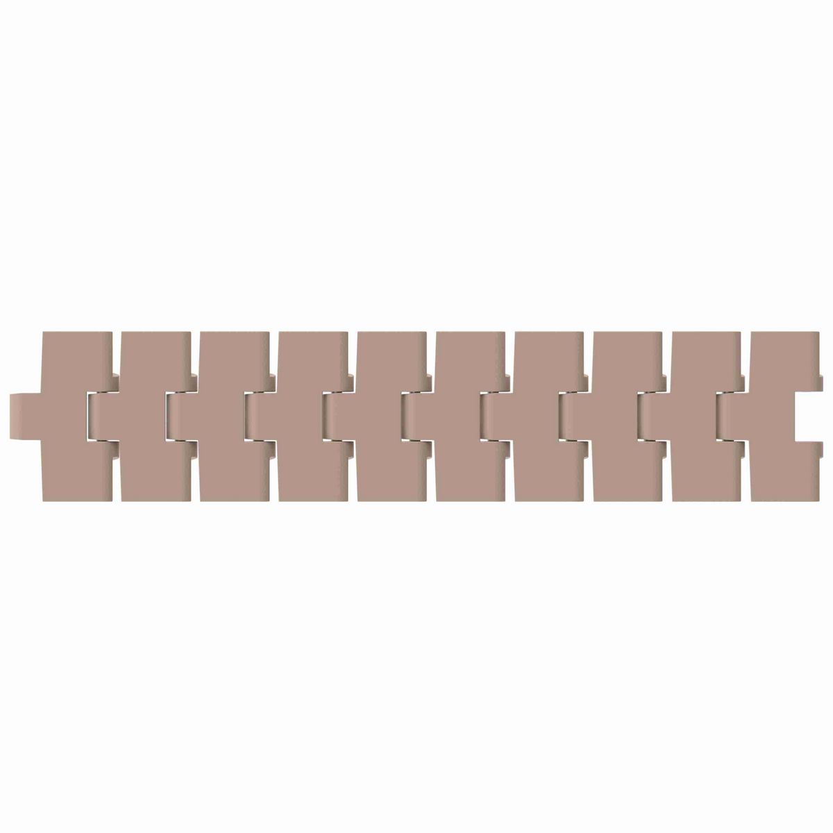 Rexnord 880B Side-flexing Solid Top, Material: Tan Low Friction, Width: 3.25in, Pitch: 1.5in - LF880K3-1/4