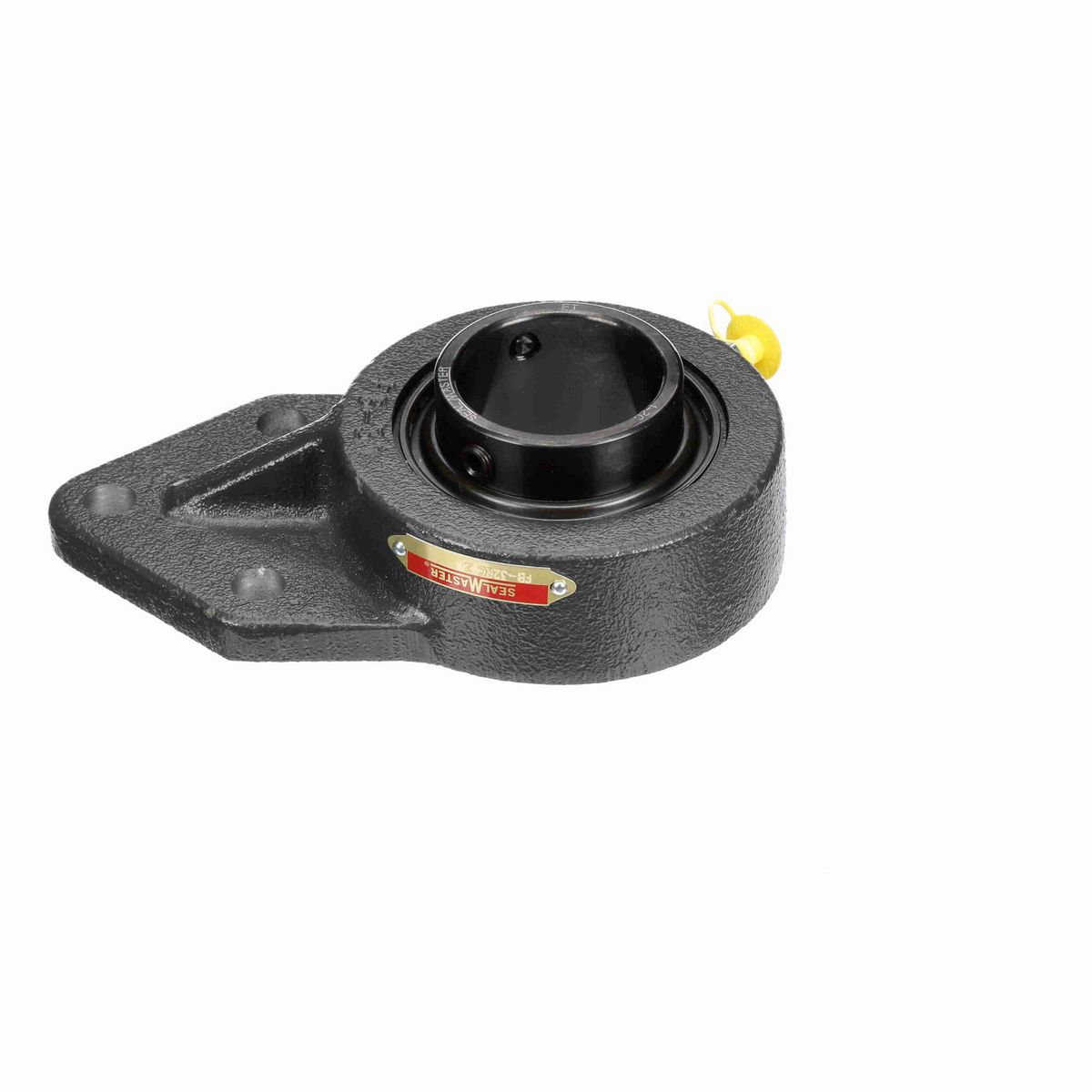Sealmaster Mounted Cast Iron Three Bolt Flange Bracket Ball Bearing - 52100 Bearing Steel, Black Oxided - Setscrew Lock - FB-32RC