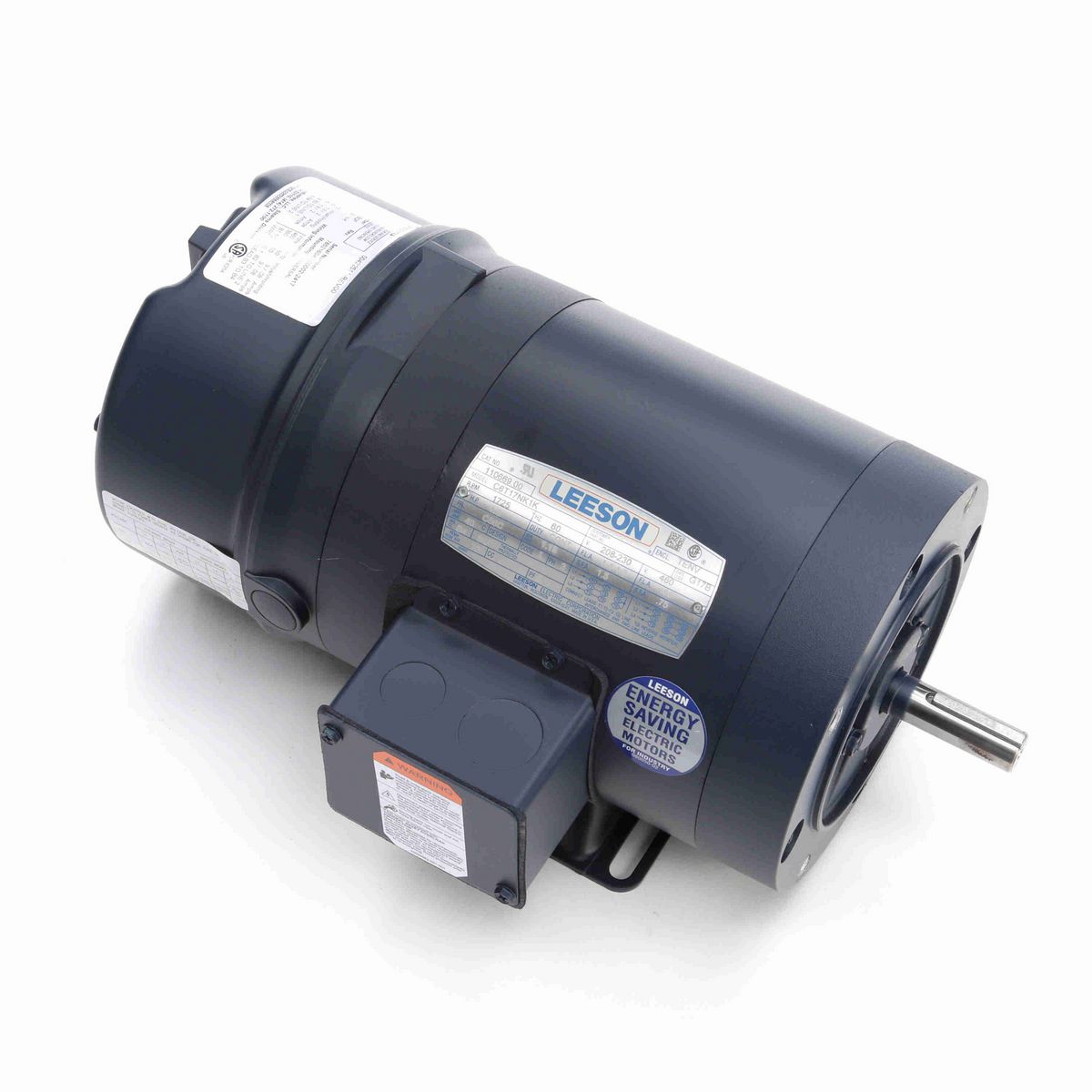 LEESON Brake Motor, 0.33 HP, 3 Ph, 60 Hz, 230/460 V, 1800 RPM, 56C Frame, TENV - 110669.00