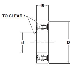 Радиальный шарикоподшипник RBC Nice 1600 Series 1641SSTNBF18, прецизионный шлифованный, со щитком с одной стороны
