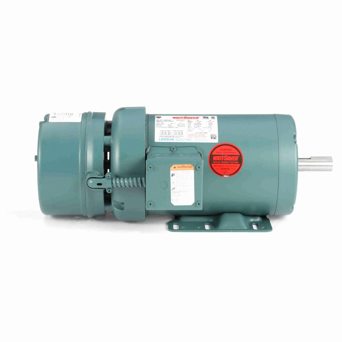 LEESON Brake Motor, 2 & 1.50 HP, 3 Ph, 60 & 50 Hz, 230/460 & 190/380 V, 1800 & 1500 RPM, 145T Frame, TEFC - 122247.00