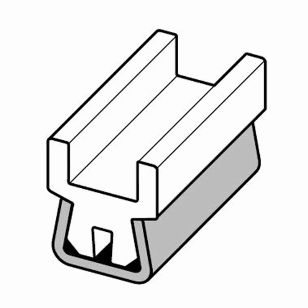 System Plast Cable Guide Rail: 0.67"W X 0.83"H X 240"L White UHMW-PE - VG-SSCT-20