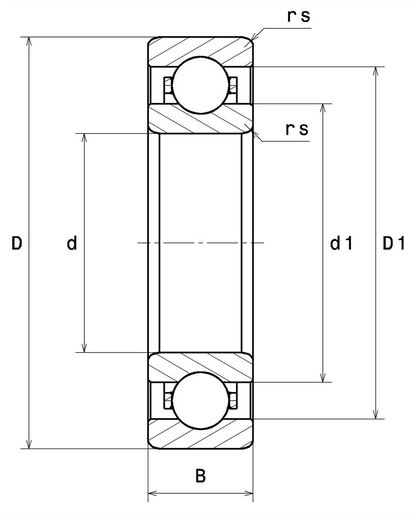 Однорядный шарикоподшипник NTN 6964