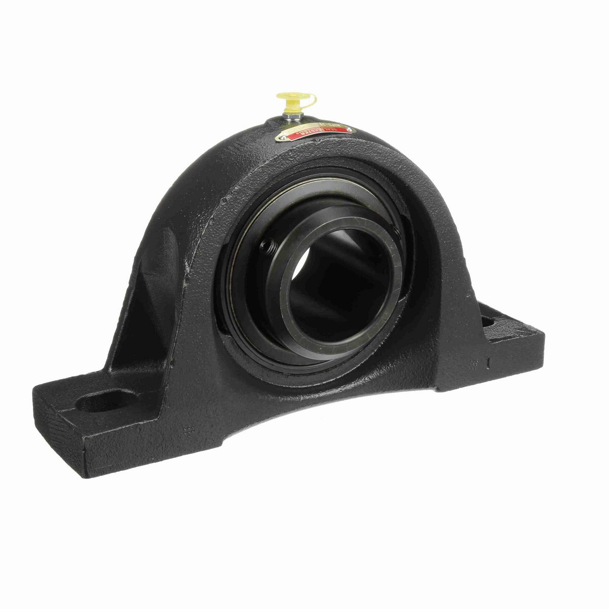Sealmaster Mounted Cast Iron Two Bolt Pillow Block Ball Bearing - 52100 Bearing Steel, Black Oxided - Double Setscrew Lock - MSPD-39