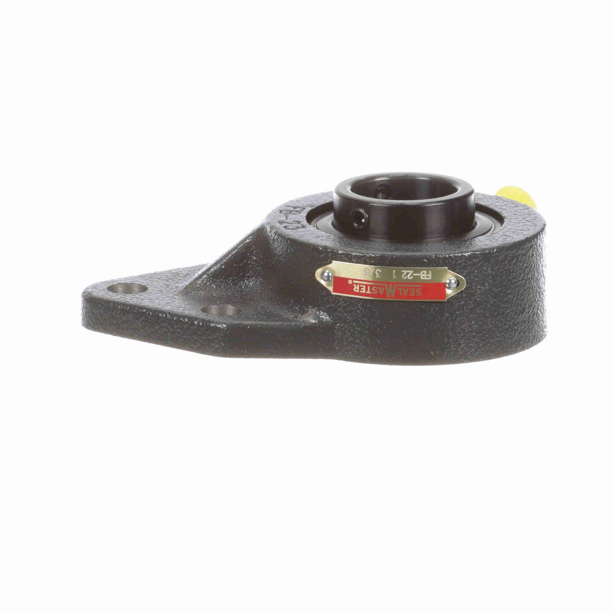 Sealmaster Mounted Cast Iron Three Bolt Flange Bracket Ball Bearing - 52100 Bearing Steel, Black Oxided - Setscrew Lock - FB-22
