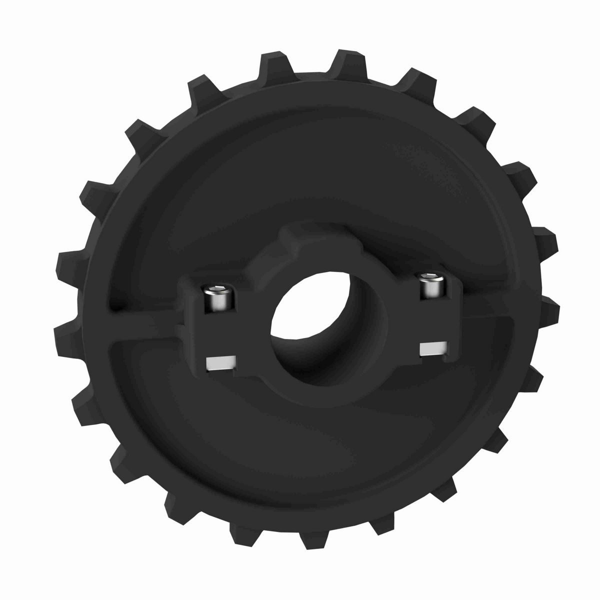 Rexnord 7700 Series Split Molded Nylon Sprocket with 21 Teeth and 1-1/2in Round Idler Bore - 614-63-19