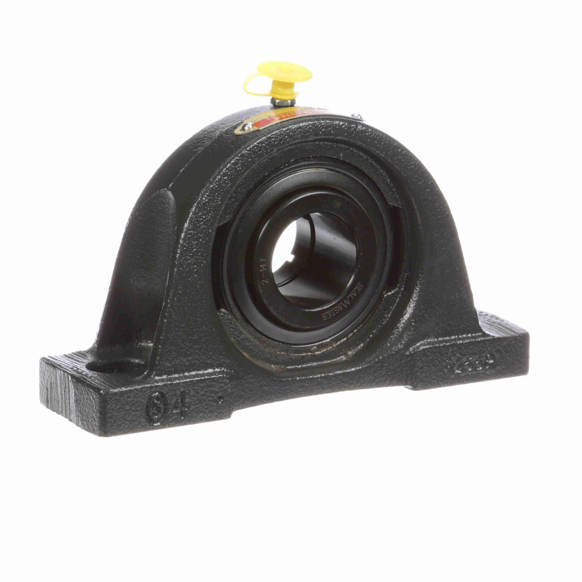 Sealmaster Mounted Cast Iron Two Bolt Pillow Block Ball Bearing - 52100 Bearing Steel, Black Oxided - Concentric Lock - NP-20T